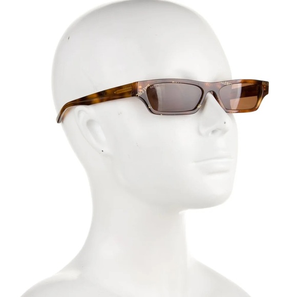 BALENCIAGA HAVANA MONOGRAMMED UNISEX SUNGLASSES BB0075S - Picture 2 of 5